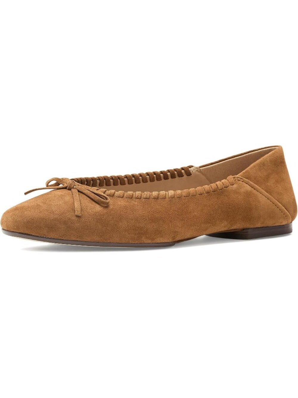Cole Haan Women's Brown Suede Jaya Travel Ballet Flats Comfortable Slip On Shoes
